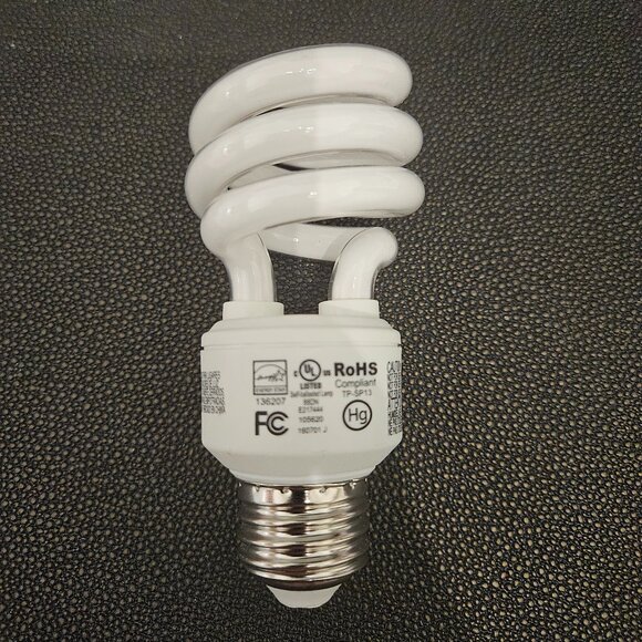 SET OF 3 TOSPO 13 WATT, 2700K & 900 LUMEN SPIRAL COMPACT FLUORESCENT LIGHT BULBS - Picture 4 of 14